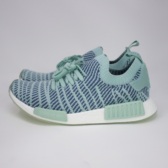Women's Adidas NMD_R1 STLT  PrimeKnit Ash Green - Picture 5 of 8